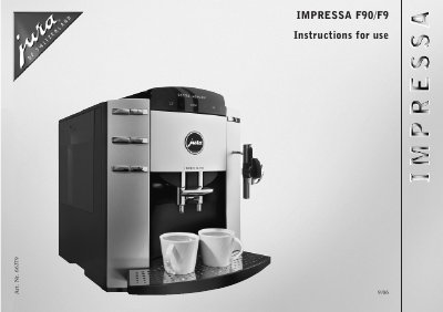 Jura IMPRESSA F90/F9 User Manual - cover page