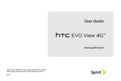 HTC EVO View 4G User Guide