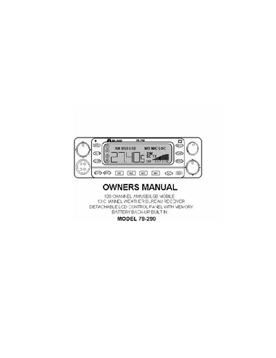 Midland 79-290 CB Radio Owner's Manual - cover page