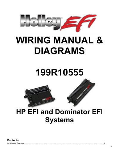 Holley 199R10555 HP EFI and Dominator EFI Systems Wiring Manual - cover page
