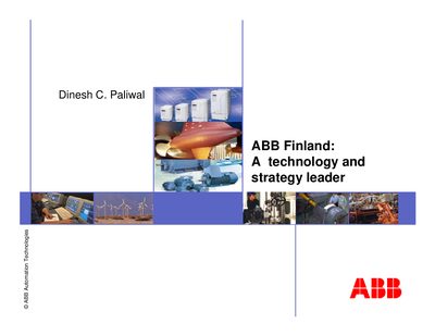 ABB Finland Technology Strategy Leader Manual - cover page