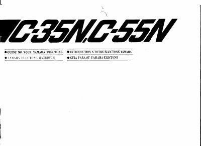 Yamaha C-35N/C-55N Electone User Manual