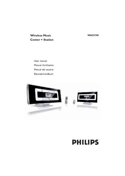Philips WACS700 Wireless Music Center + Station User Manual - cover page