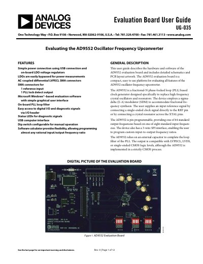 ANALOG DEVICES UG-035 handbook