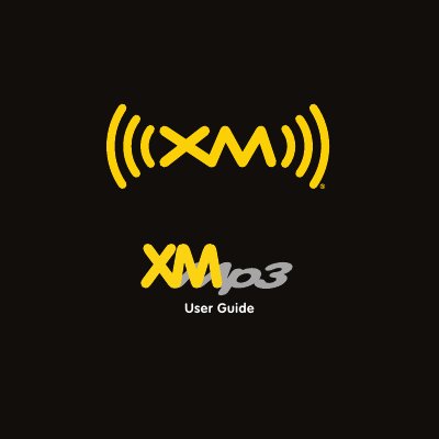 Pioneer XMp3 Radio User Guide - cover page