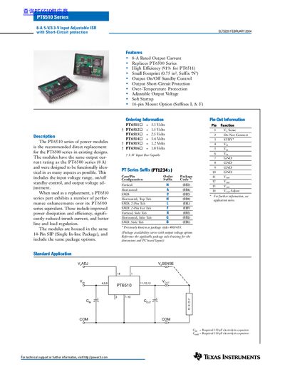 TEXAS INSTRUMENTS SLTS220 Data Sheet - cover page
