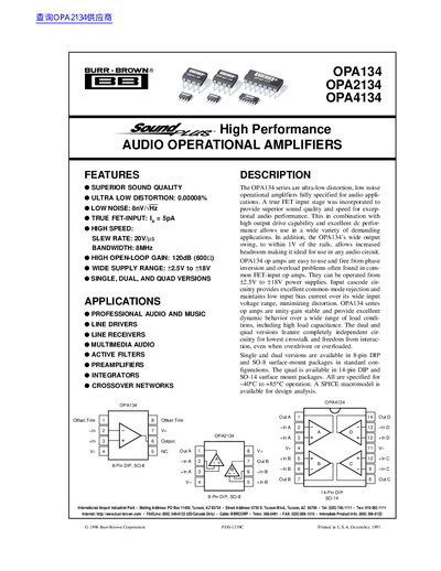 BURR BROWN OPA134/OPA2134/OPA4134 handbook(1)