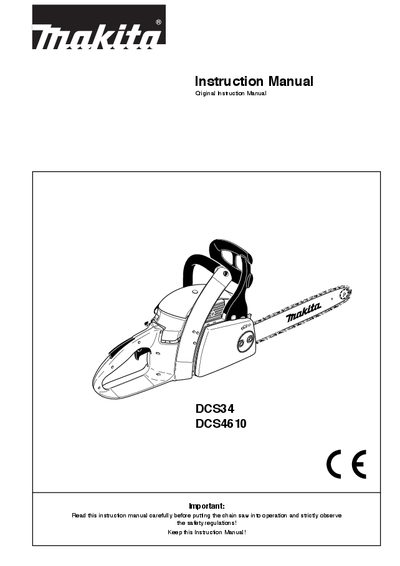 Makita DCS34 DCS4610 User Manual - cover page