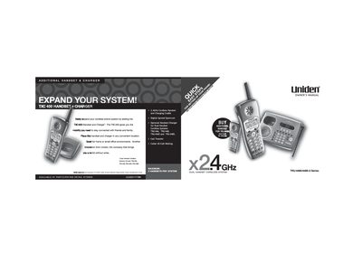 Uniden TRU 4485/4485-2 Series Cordless Phone Owner's Manual