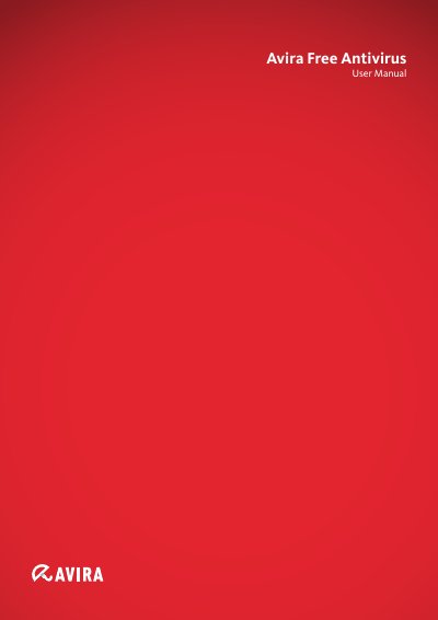 Avira Free Antivirus User Manual - cover page