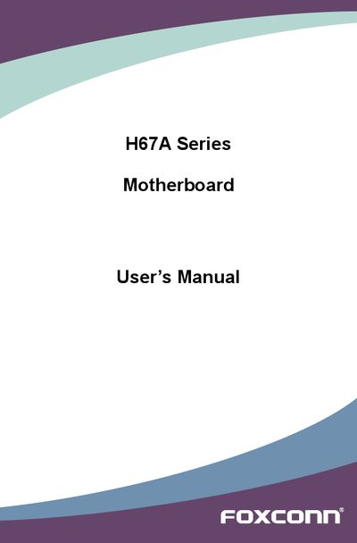 Foxconn H67A-S/H67A Motherboard User Manual - cover page