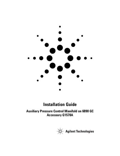 Agilent 6890 Accessory Install Sheets-Aux EPC guide - cover page