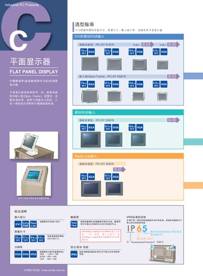Contec IPC-DT Series Flat Panel Display Selection Guide - cover page