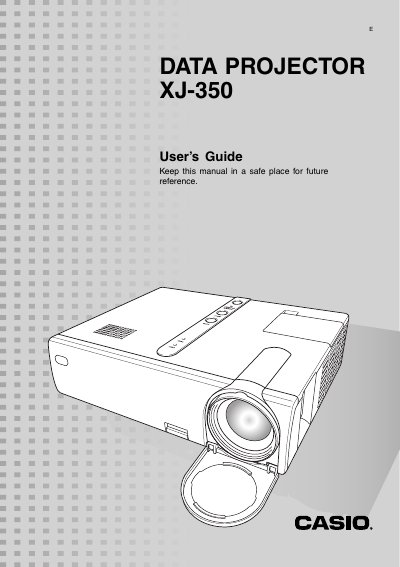 CASIO XJ-350 Projector User Guide - cover page