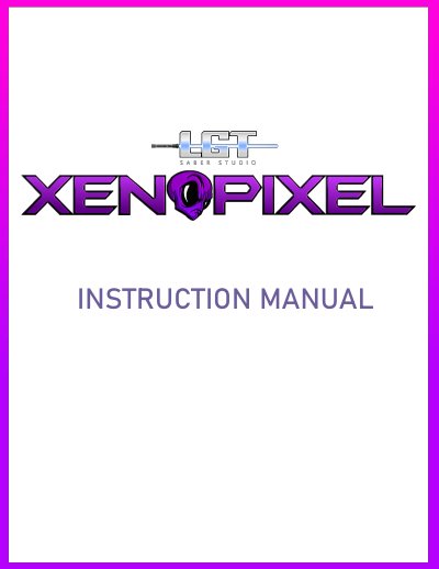 XenoPixel V2 Lightsaber Instruction Manual - cover page