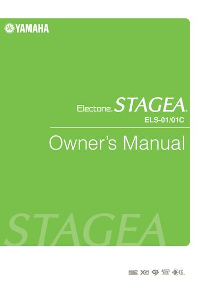 Yamaha ELS-01/01C Electone Owner's Manual - cover page