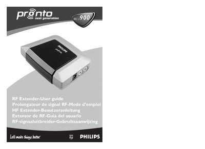 PHILIPS SBCU900 User Guide ( English ) - cover page
