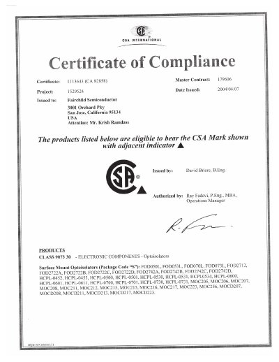 CSA INTERNATIONAL SC_C1113643  - cover page