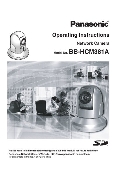 Panasonic BB-HCM381A Network Camera Operating Instructions