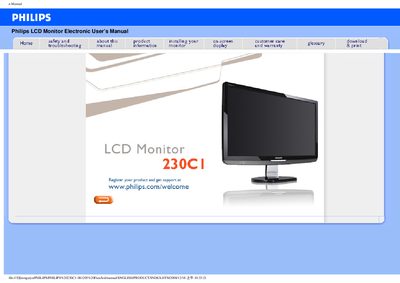 PHILIPS LCD Monitor230CI Manual - cover page