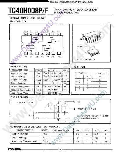 TOSHIBA TC40H008P/F handbook - cover page