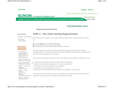 Sunon MagLev Engineering Information Guide - cover page