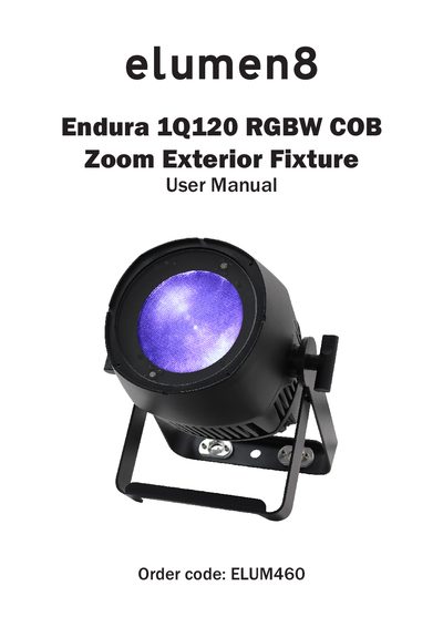 Prolight Endura 1Q120 RGBW COB Zoom User Manual - cover page