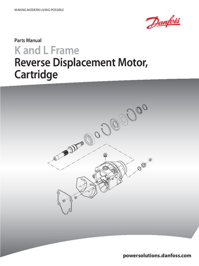 Danfoss K and L Frame Reverse Displacement Motor Cartridge Parts Manual - cover page