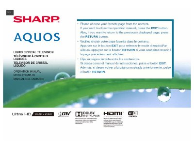Samsung UB30U Series TV User Manual - cover page