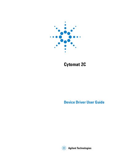 Agilent Cytomat 2C Device Driver User Guide - cover page