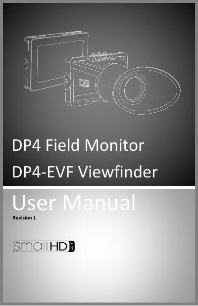 SmallHD DP4-EVF Viewfinder User Manual - cover page