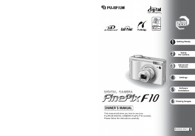 Fujifilm FinePix F10 User Manual - cover page