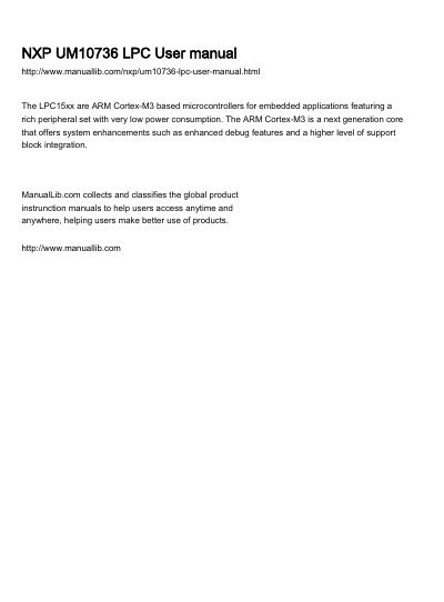 NXP UM10736 LPC User