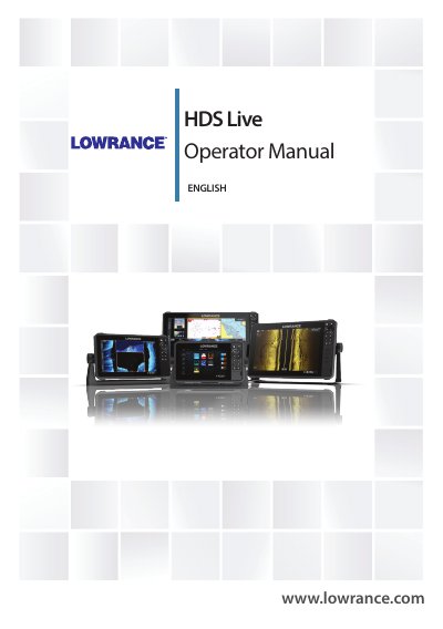 Lowrance HDS Live Operator Manual - cover page