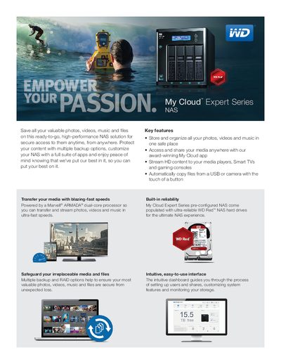 Western Digital My Cloud EX2100/EX4100 NAS Product Leaflet - cover page