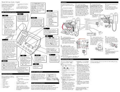 Model 390 Telephone User Guide - cover page