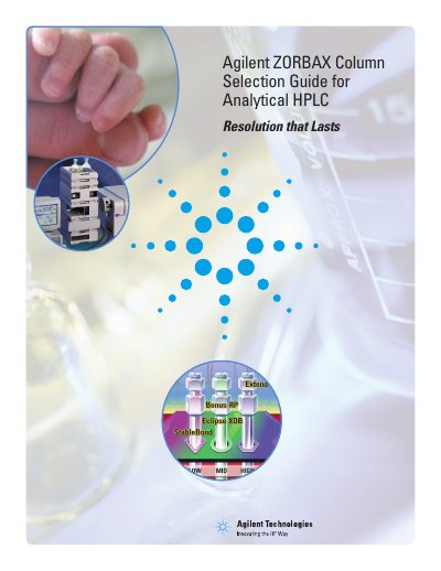 Agilent ZORBAX Column Selection Guide for Analytical HPLC - cover page