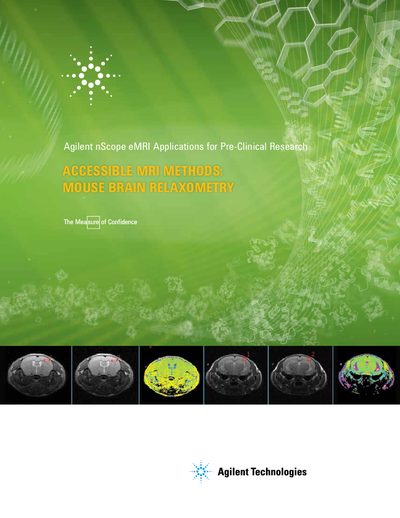Agilent nScope eMRI Mouse Brain Relaxometry Application - cover page