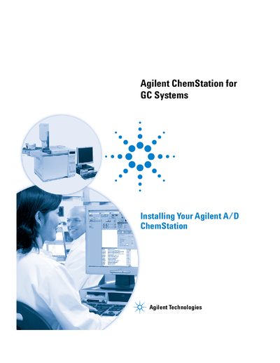 Agilent G2070 ChemStation for GC Systems - Installing Your D/A ChemStation (B.01.01) - cover page