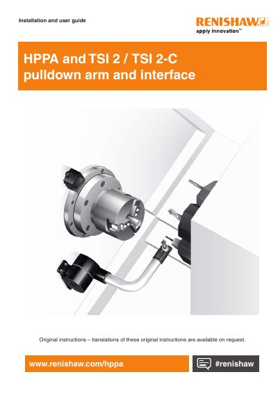Renishaw HPPA, TSI 2, TSI 2-C Installation and User Guide