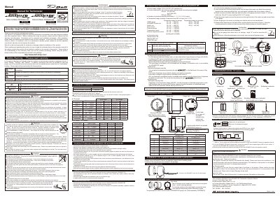 Defi ADVANCE BF Tachometer Installation and Operation Manual - cover page