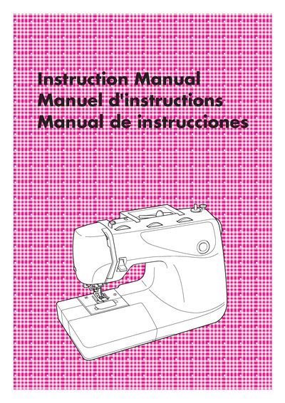 Sewing Machine Safety and Setup Instructions - cover page