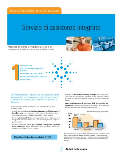 Agilent LRM Integrated Service Delivery Model Leaflet - cover page