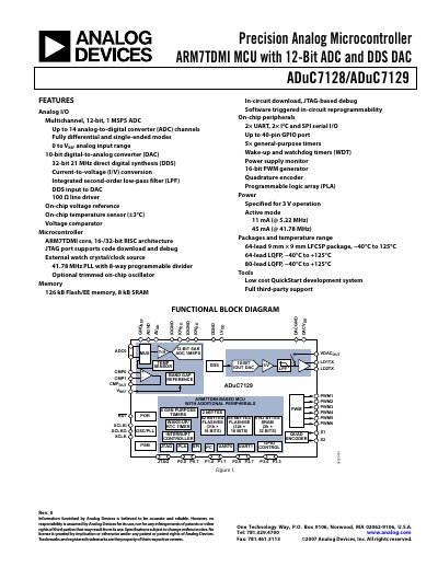 Analog Devices ADuC7128/ADuC7129 Microcontroller User Manual