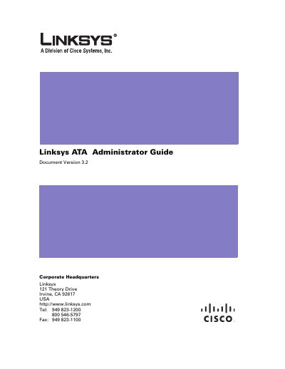 Linksys ATA Administrator Guide - cover page