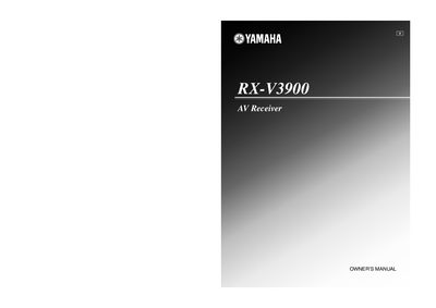 Yamaha RX-V3900 AV Receiver Owner's Manual - cover page