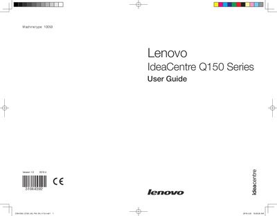 Lenovo IdeaCentre Q150 User Guide - cover page