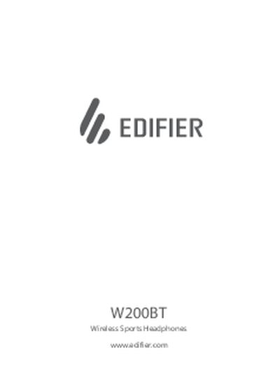 EDIFIER W200BT Wireless Sports Headphones User Manual - cover page