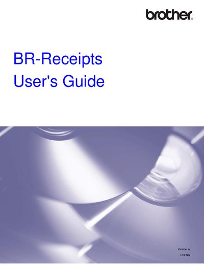 Brother BR-Receipts User Manual - cover page
