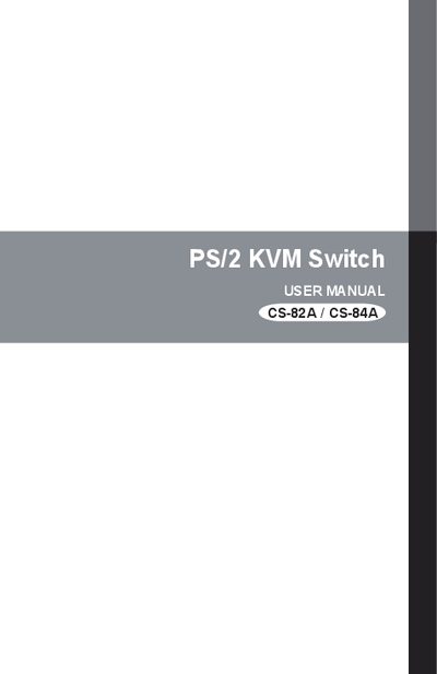 ATEN CS-82A/CS-84A User Manual - cover page